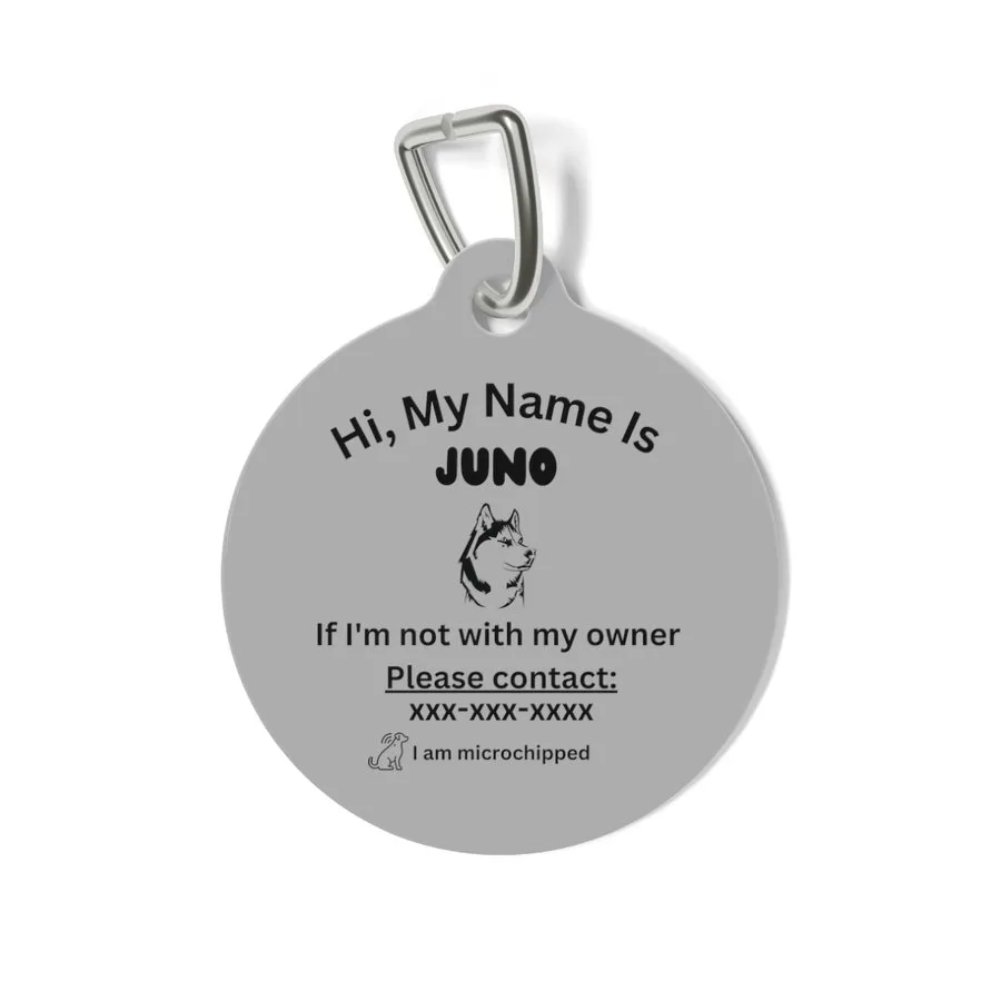 husky ID tag personalized
